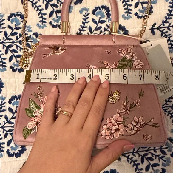 Fable England branded shoulder purse bird and flower pattern - Picture 5 of 6